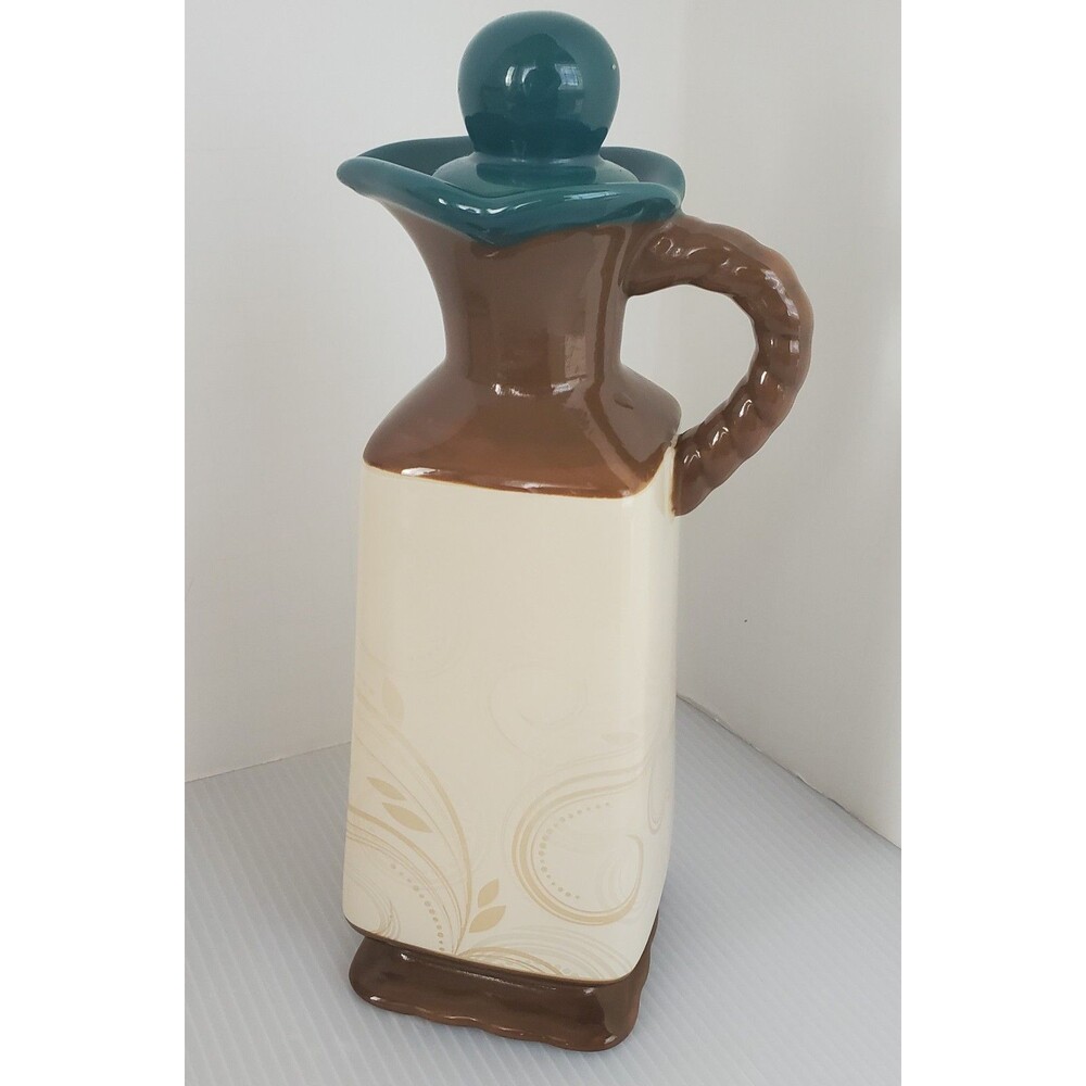 Tastefully Simple Decanter Pitcher Ceramic Stoneware Host Collection Dispenser